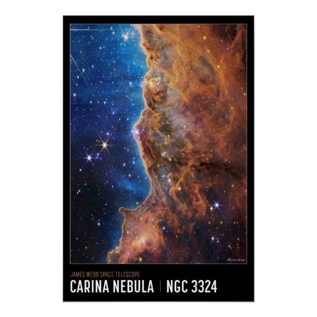 Poster Falaises cosmiques James Webb NASA Espace éducatif (Devant)