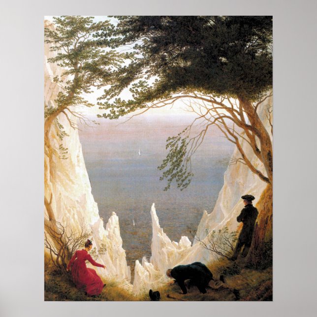 Poster Falaises De Calque Sur Rugen (Friedrich 1818) (Devant)