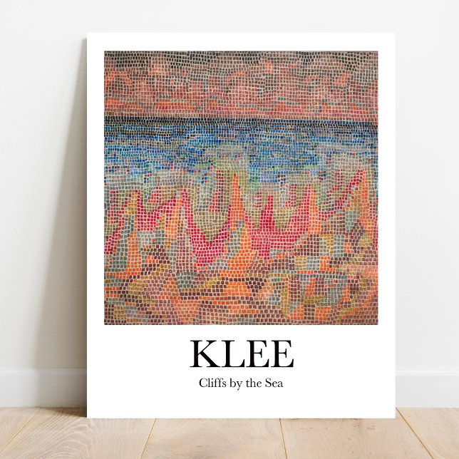 Poster Falaises de la mer par Paul Klee (Klee's masterpiece "Cliffs by the Sea" on YOUR wall! Museum-quality poster)