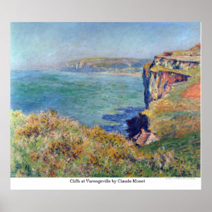 Poster Falaises de Varengeville par Claude Monet