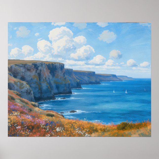 Poster "Falaises d'Endless Horizon" - Un paysage marin ga (Devant)