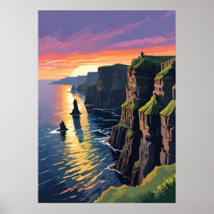 Poster Falaises du paysage de Moher