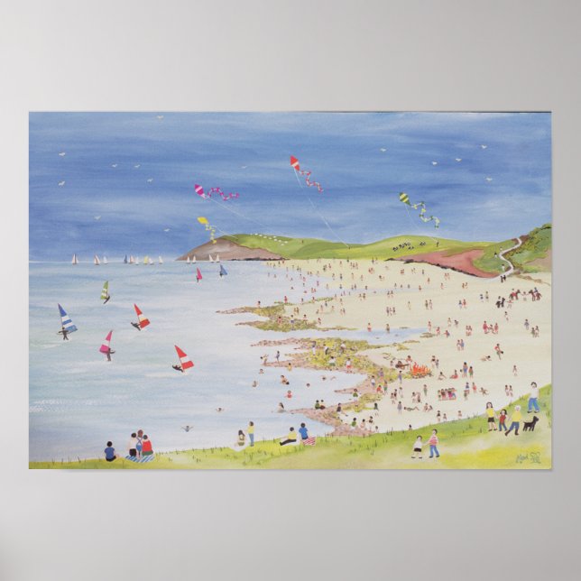 Poster Falaises et baie (Devant)