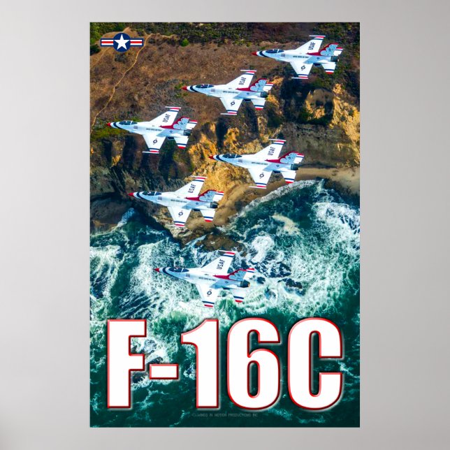POSTER FALCON DE COMBAT F-16C (Devant)