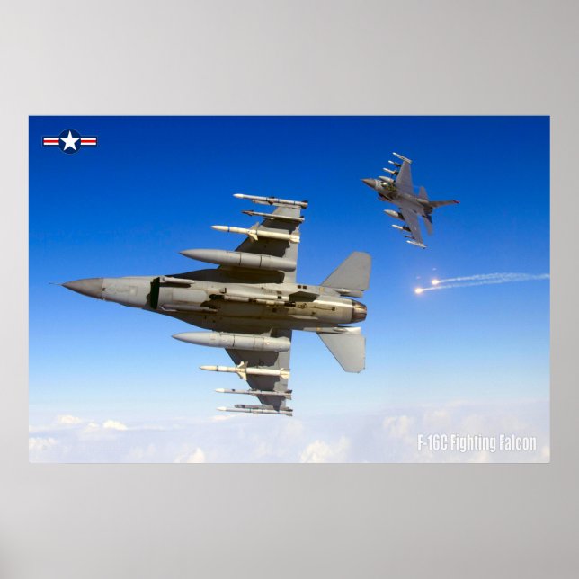 POSTER FALCON DE COMBAT F-16C (Devant)