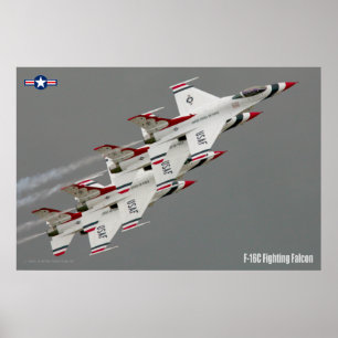 POSTER FALCON DE COMBAT F-16C