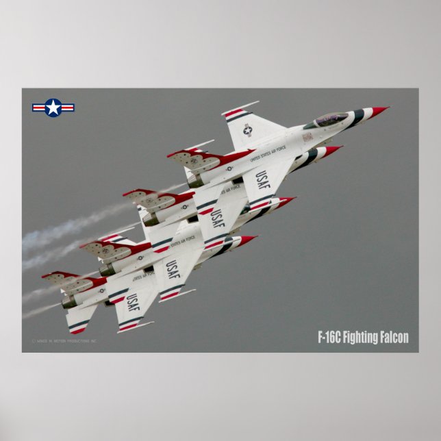 POSTER FALCON DE COMBAT F-16C (Devant)