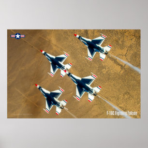 POSTER FALCON DE COMBAT F-16C