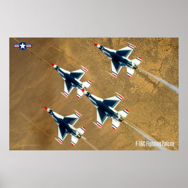 POSTER FALCON DE COMBAT F-16C (Devant)