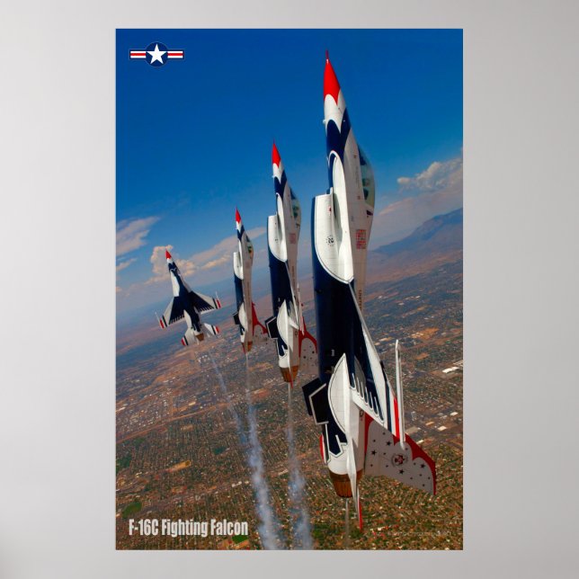 POSTER FALCON DE COMBAT F-16C (Devant)