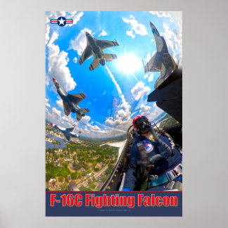 POSTER FALCON DE COMBAT F-16C