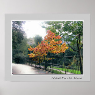 Poster Fall along the Water of Leith - Edinburgh
