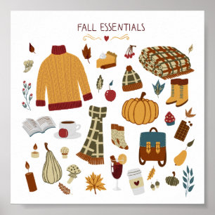 Poster Fall Essentials Digital Drawing