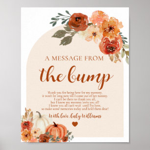 Poster Fall Little Citrouille Un Message Du Signe Bump