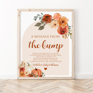 Poster Fall Little Citrouille Un Message Du Signe Bump