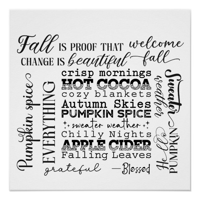 Poster Fall-Poster-Wall Art-Digital Download (Devant)