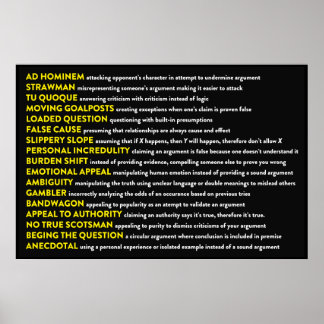 Poster Fallacies logiques