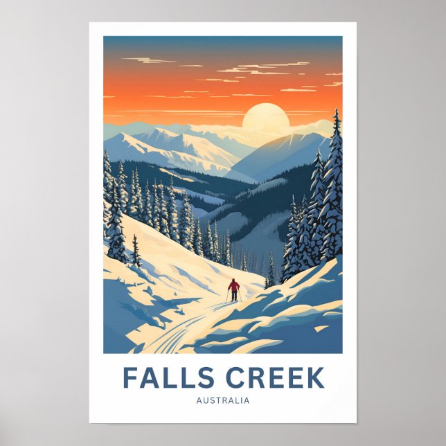 Poster Falls Creek Australie Imprimer voyage (Devant)