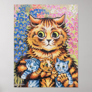 Poster Famille Cat   Louis Wain  