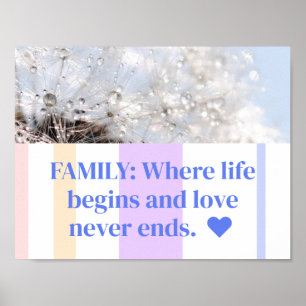 Poster Famille Coeur Amour
