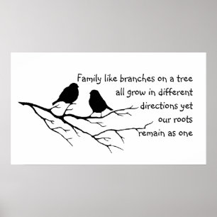 Poster Famille comme des branches sur un arbre Dire avec 