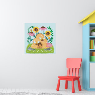 Poster Famille d'abeilles à miel