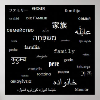 Poster "Famille" dans le monde
