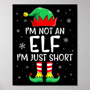 Poster Famille de jumelage de Noël Je ne suis pas un elfe