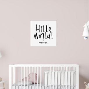 Poster Famille de monogramme photo moderne noir et blanc