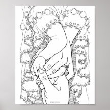 Famille de prières - art imprimé