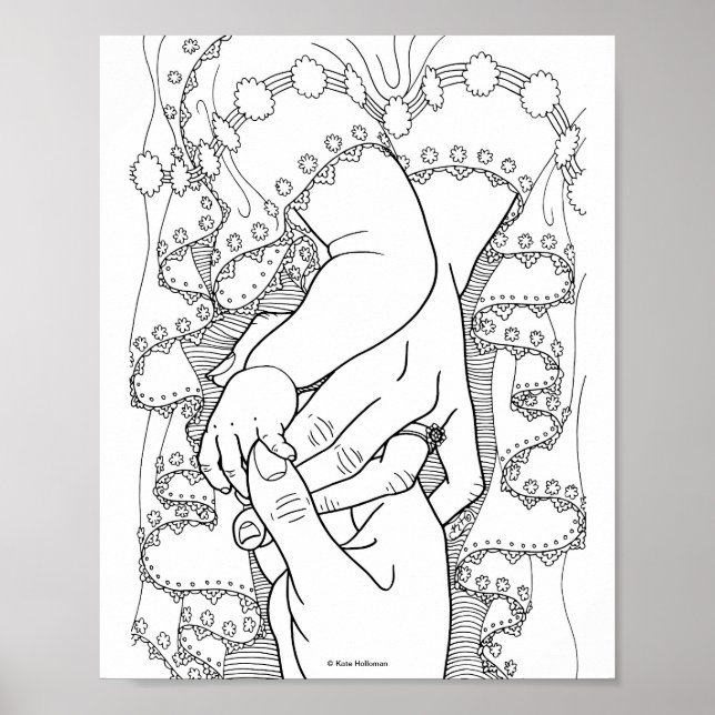 Poster Famille de prières - art imprimé (Devant)