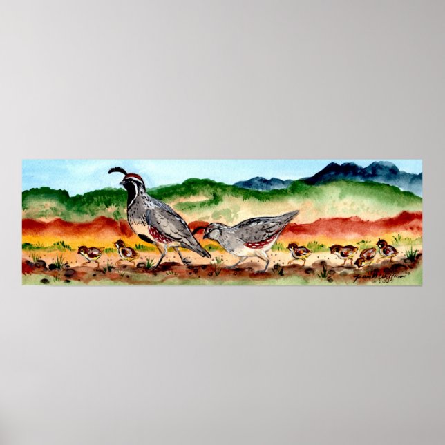 Poster Famille de queues avec Peeps Southwestern Art Post (Devant)