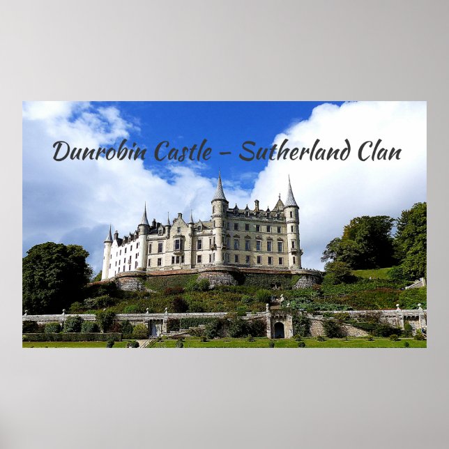Poster Famille du Clan Sutherland Maison Dunrobin Castle (Devant)