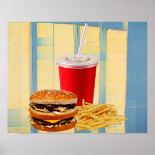 Poster Famille Fast Food