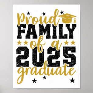 Poster Famille Fière D'Un Cl De 2025 Diplômé Pour Graduat