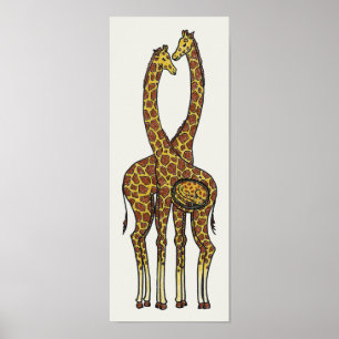 Poster Famille Giraffe attendue (avril et Oliver)