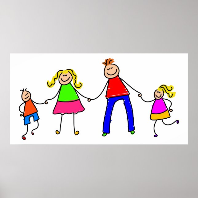 Poster Famille heureuse (Devant)