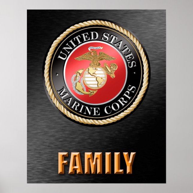 Poster Famille Marine Corps des États-Unis (Devant)