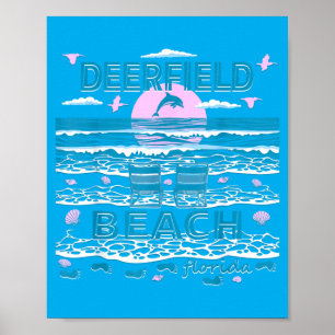 Poster Famille mignonne amoureuse des dauphins Deerfield 