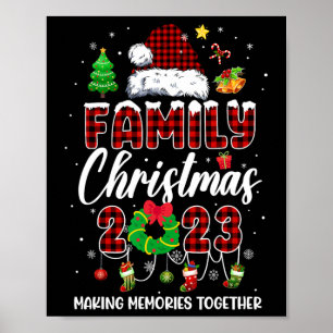 Poster Famille Noël 2023 Equipe Correspondante Père Noël 