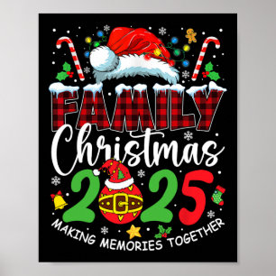 Poster Famille Noël 2025 Equipe Correspondante Père Noël 