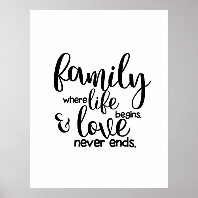 Poster Famille où la vie commence et l'amour ne finit jam (Devant)