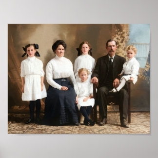 Poster Famille Quinn de l'ère édouardienne