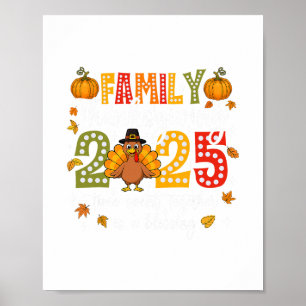 Poster Famille Thanksgiving 2025 Équipe de Thanksgiving D
