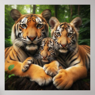 Poster Famille Tiger