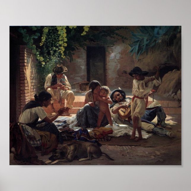 Poster Famille Tsigane Romanie (Devant)