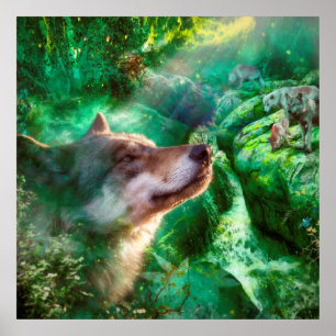 Poster Famille Wolf LIBRE DE VIVRE NOS VIES