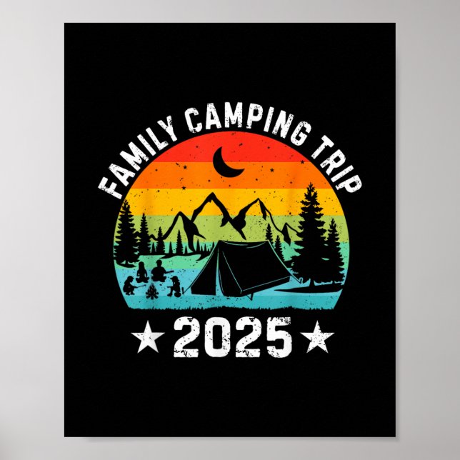 Poster Family Camping Trip 2025 Matching Crew Summer Vaca (Devant)