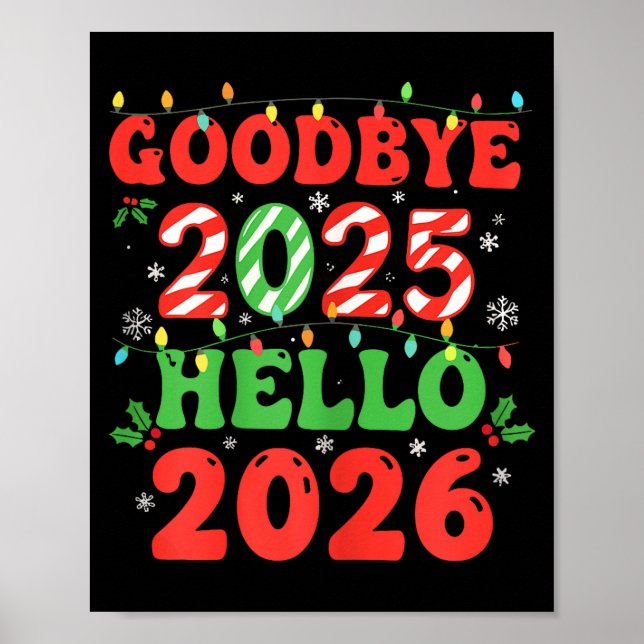 Poster Family Christmas Shirts Matching 2025, Funny Nye H (Devant)