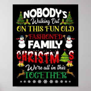Poster Family Christmas we are in this together Merry